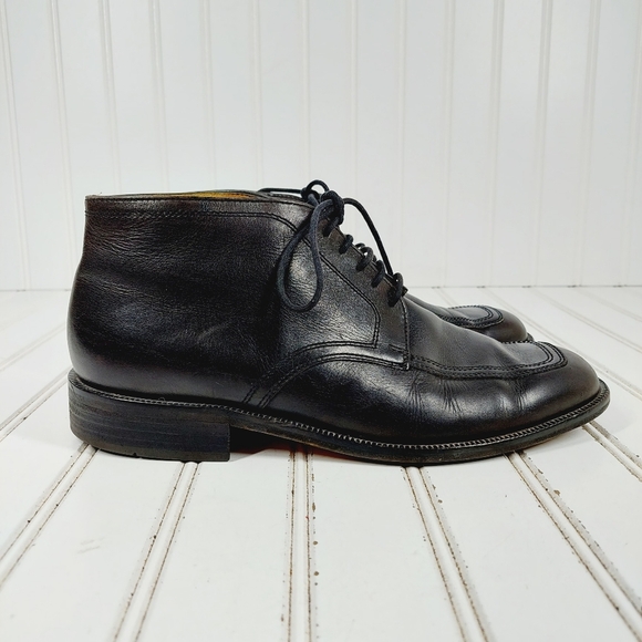 Bally Black Leather Lace Up Loafer Ankle Boots K162 main image 9